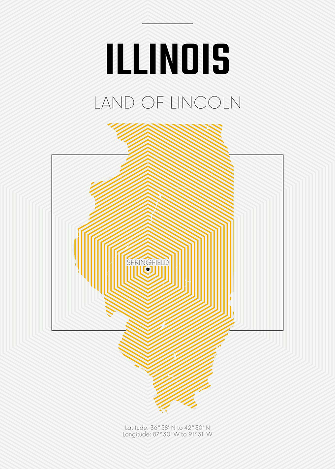 Illinois USA map
