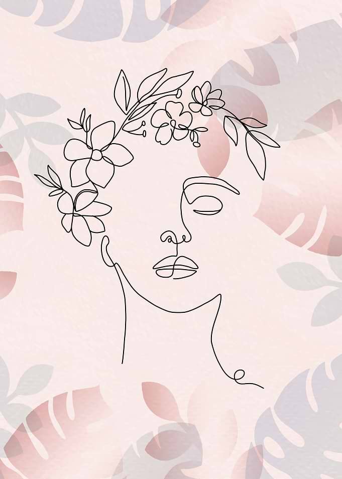 Minimalist woman portrait