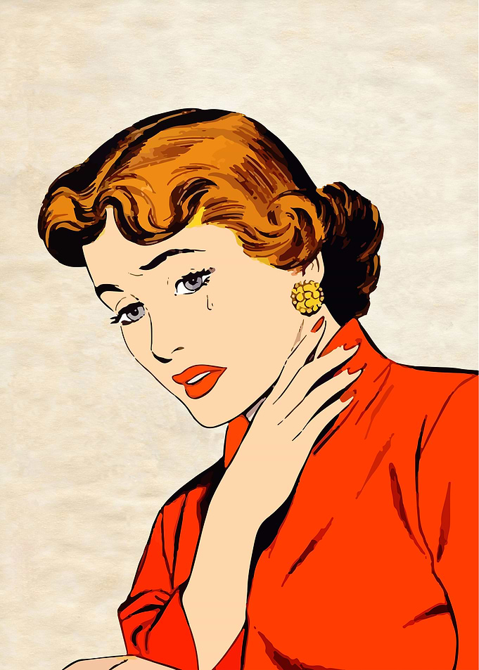 RED BLOUSE VINTAGAE