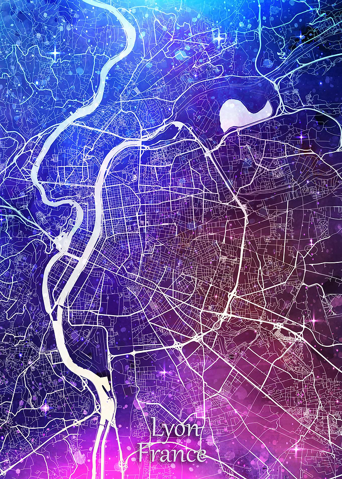Lyon France City Map