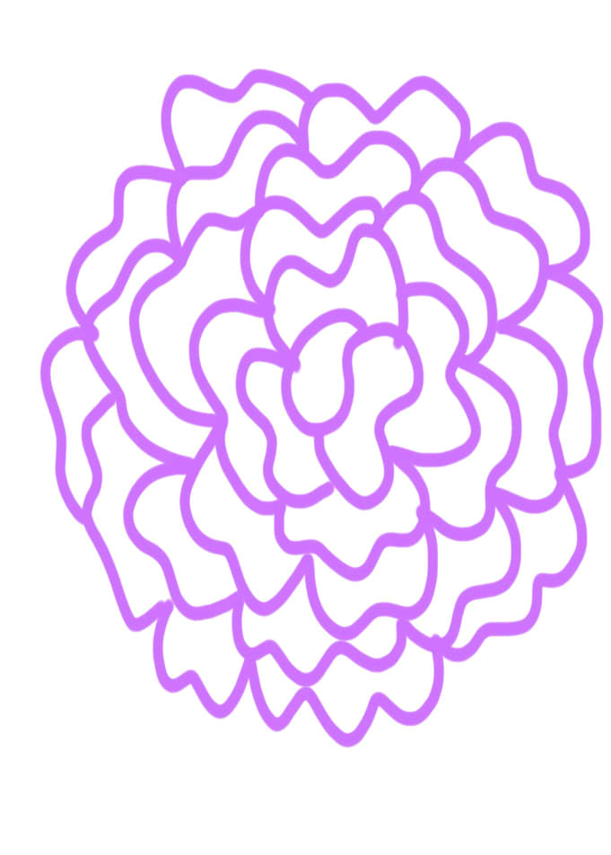 purple flower abstract art