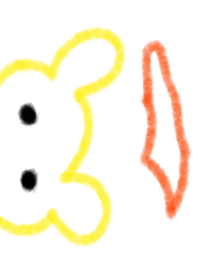 yellow watercolor animal