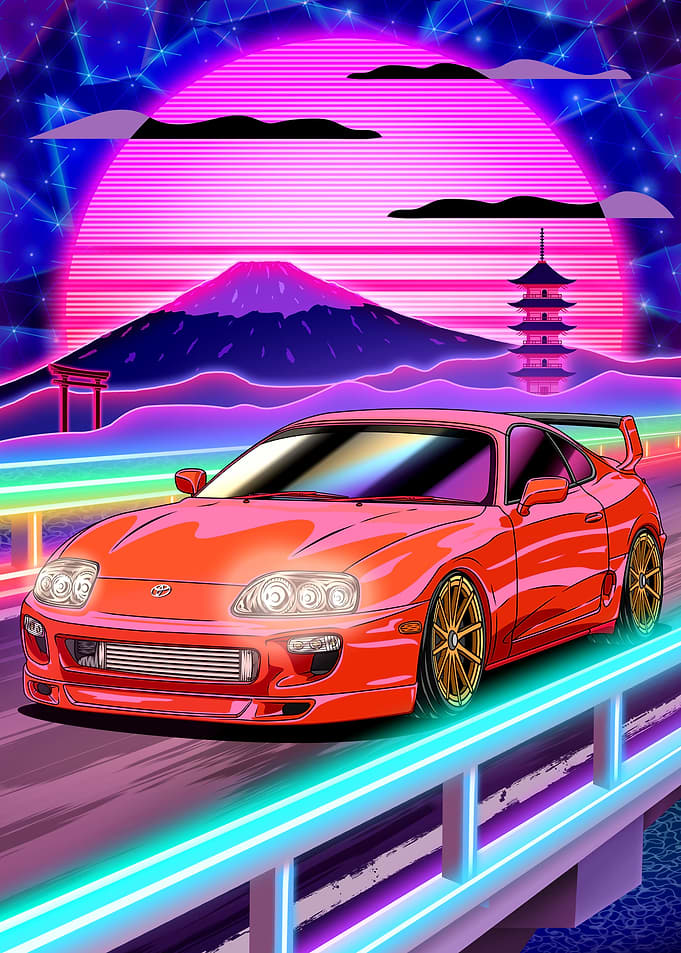 Synthwave Supra MK4