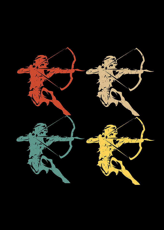 Vintage Retro Archer Bow