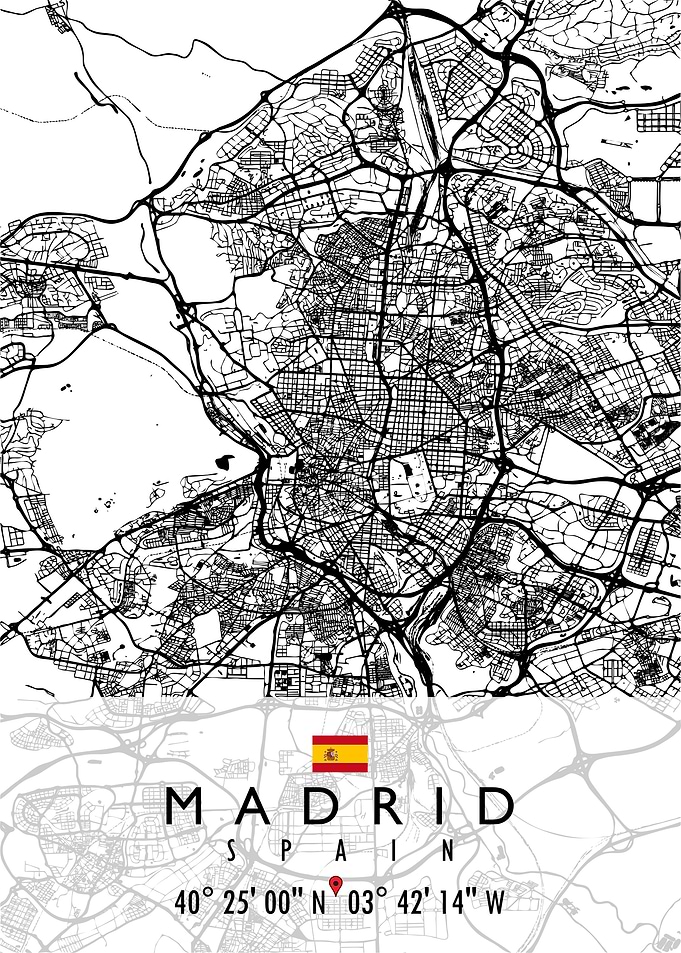 MADRID MAP SPAIN