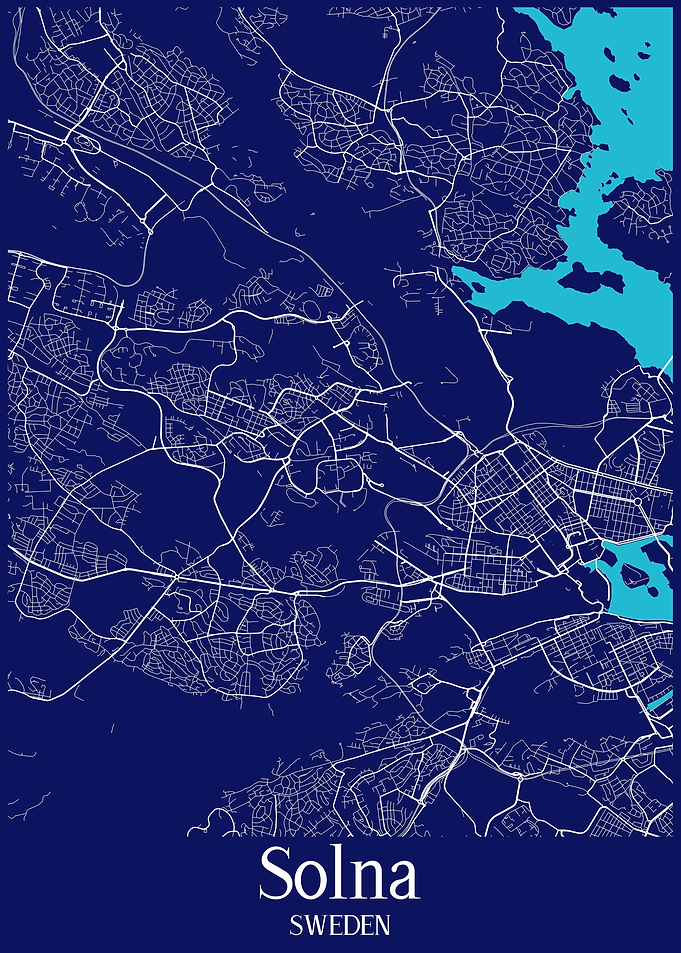 Solna City Map Sweden