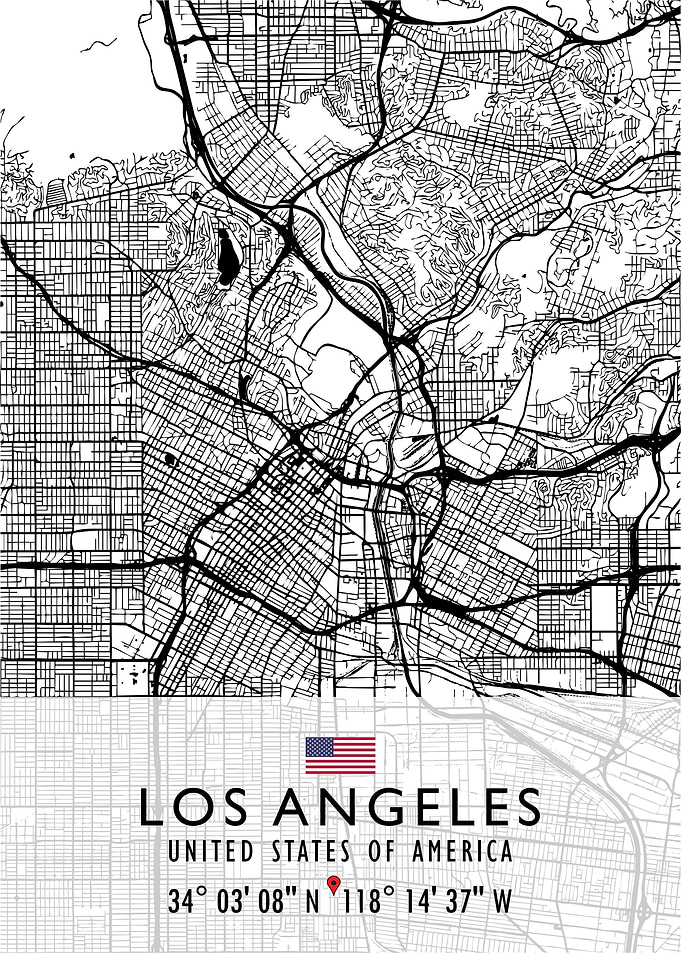 LOS ANGELES MAP USA