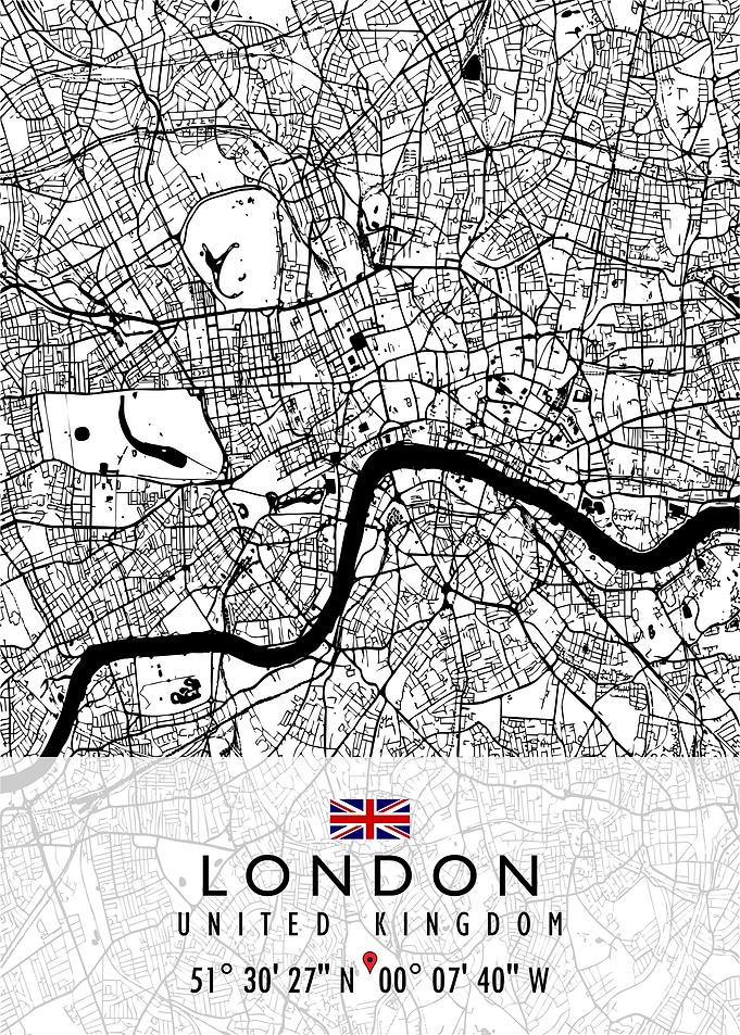 LONDON MAP UNITED KINGDOM