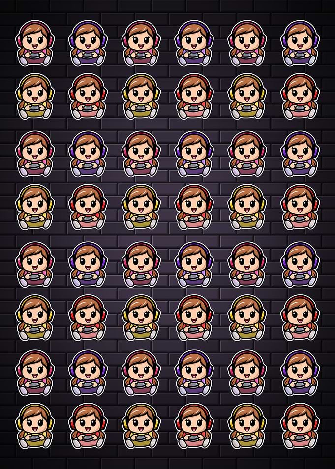Kawaii Chibi Gamer Girl 1