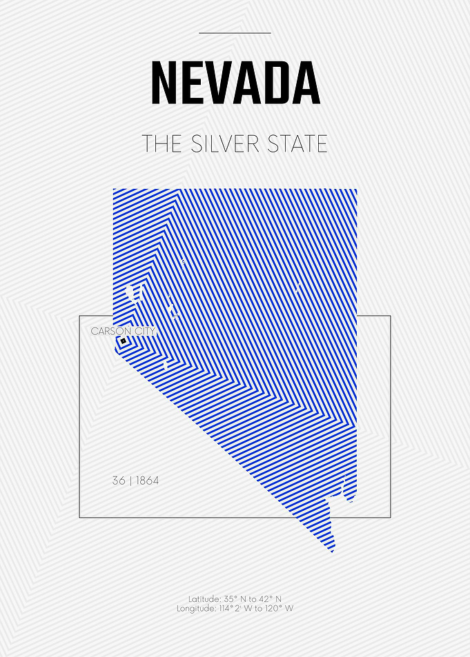 Nevada USA state map