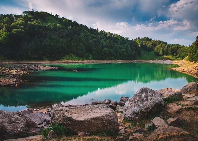 Mountains at Lake Nature