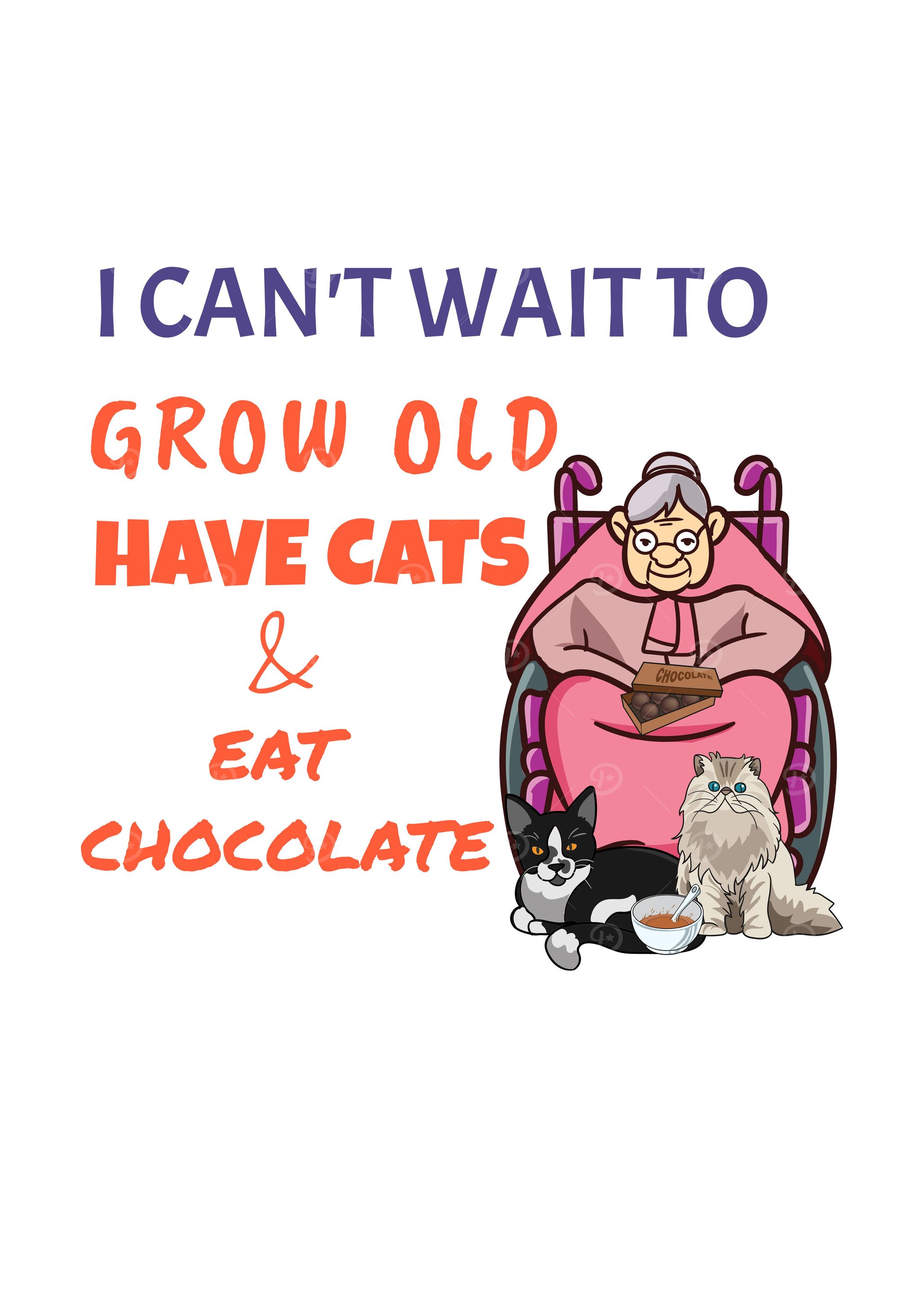 Old Woman Cats Chocolate