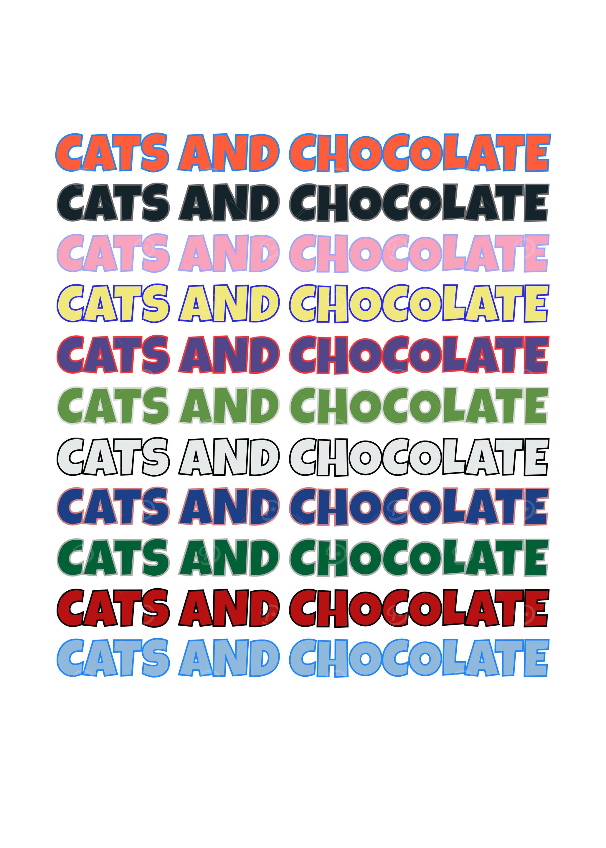 Cats Chocolate Colorful
