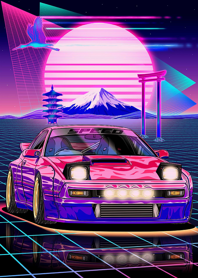 Mazda RX7 Turbo2 Vaporwave