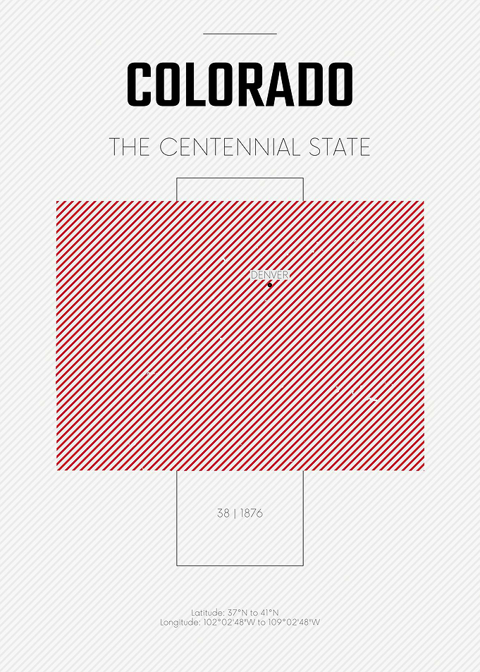 Colorado USA state map