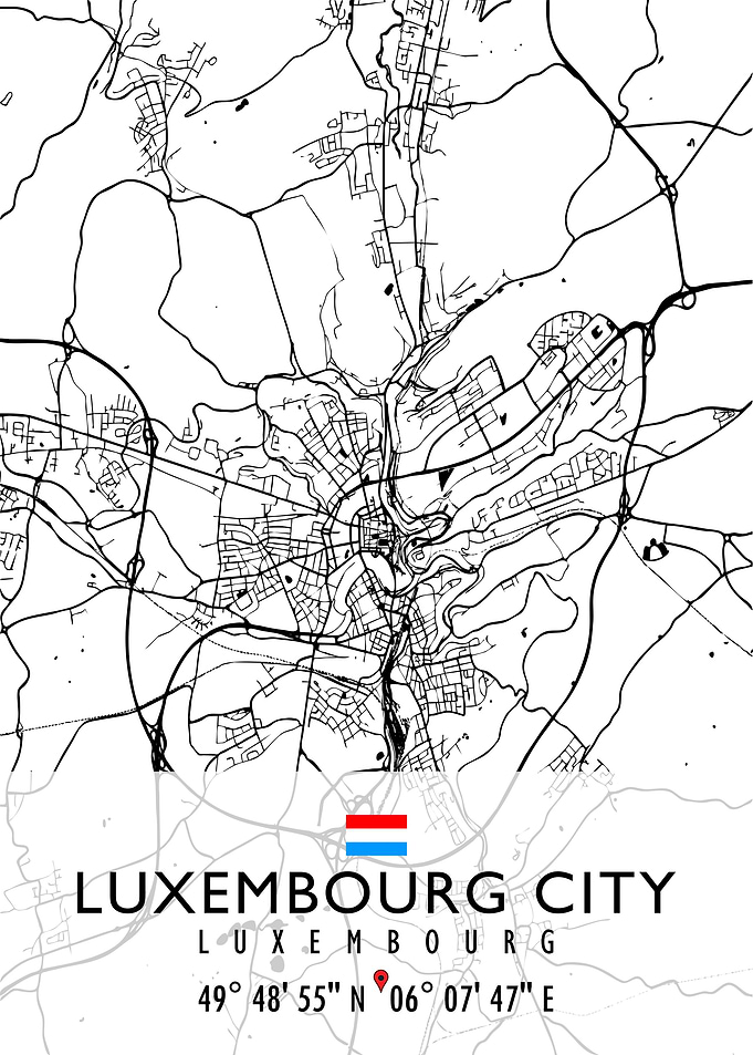 LUXEMBOURG CITY MAP