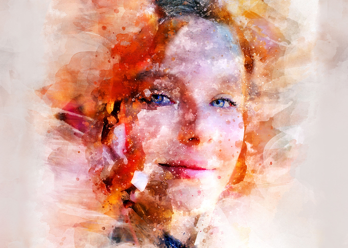 Watercolor Face