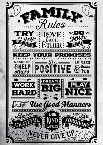 Inspirational Family Rules