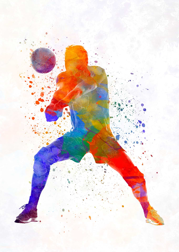 Volley ball player man