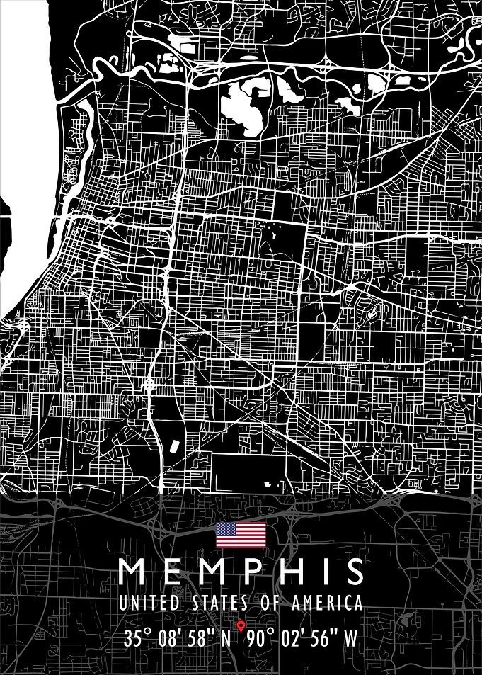 MEMPHIS MAP USA