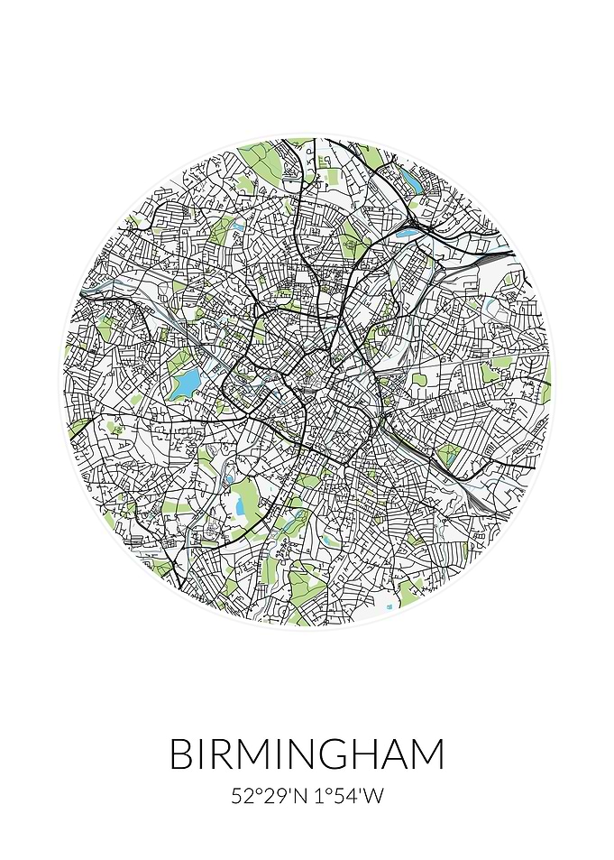 Birmingham Circle City Map