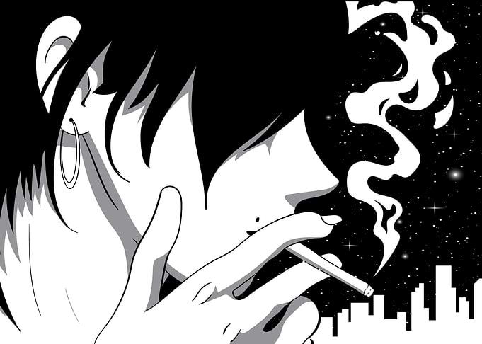 Smoking Anime Girl Japan