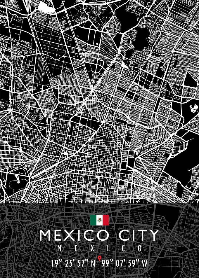MEXICO CITY MAP MEXICO