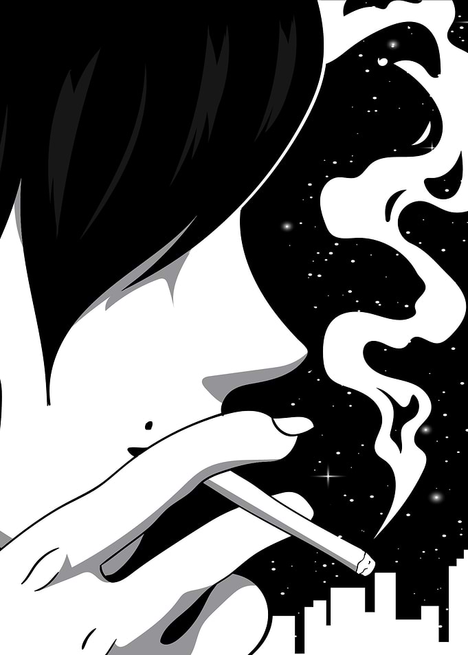 Smoking Anime Girl Japan