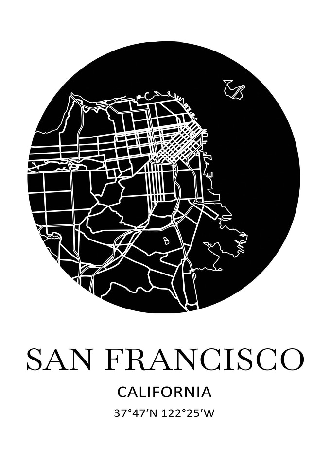 San Francisco City Map USA