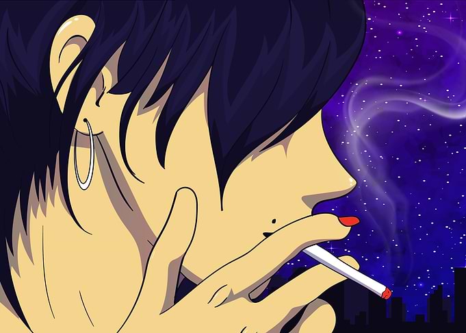 Smoking Anime Girl Japan