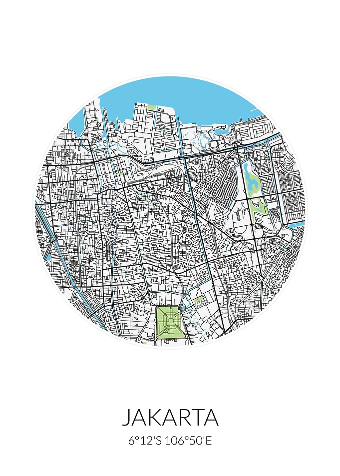 Jakarta Circle City Map