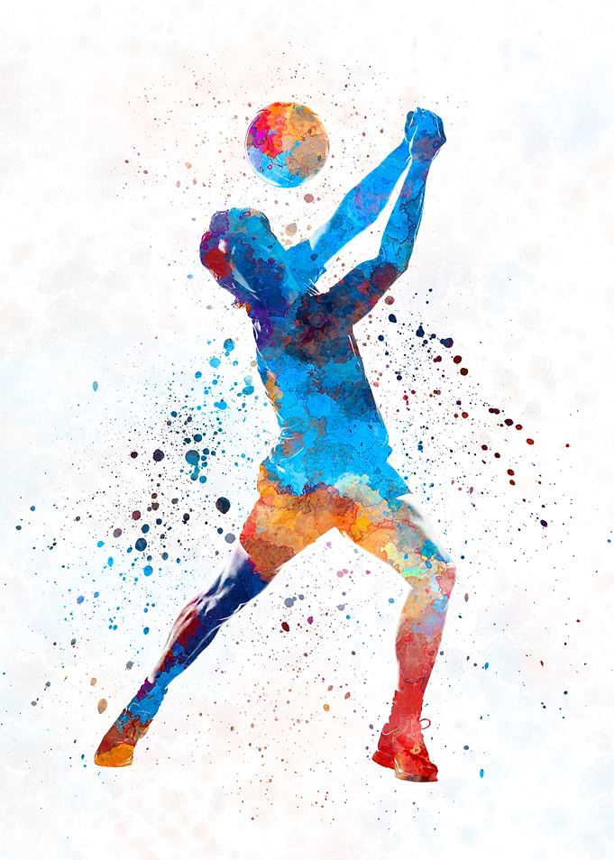 Volley ball player man
