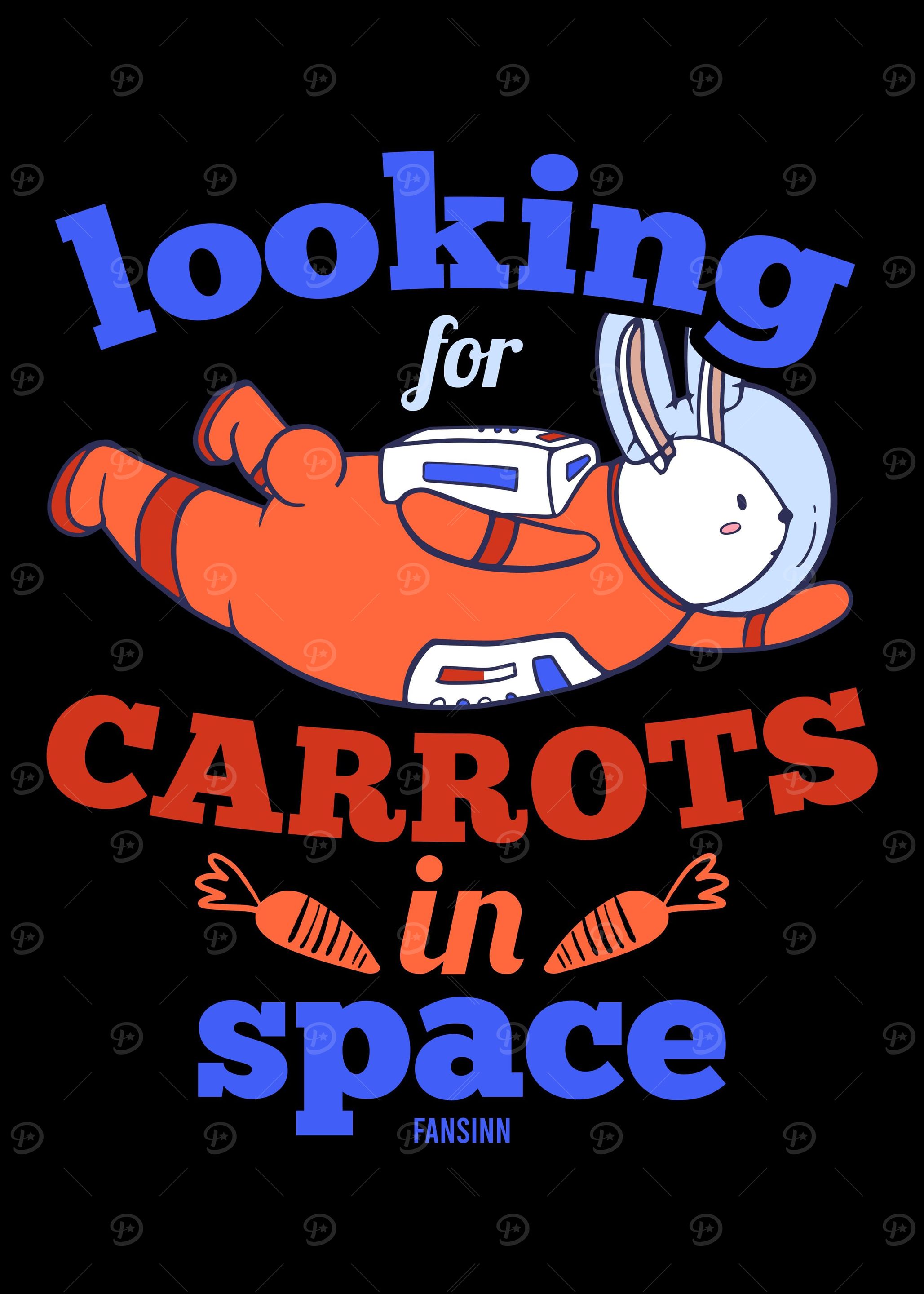 Hare as astronaut in space