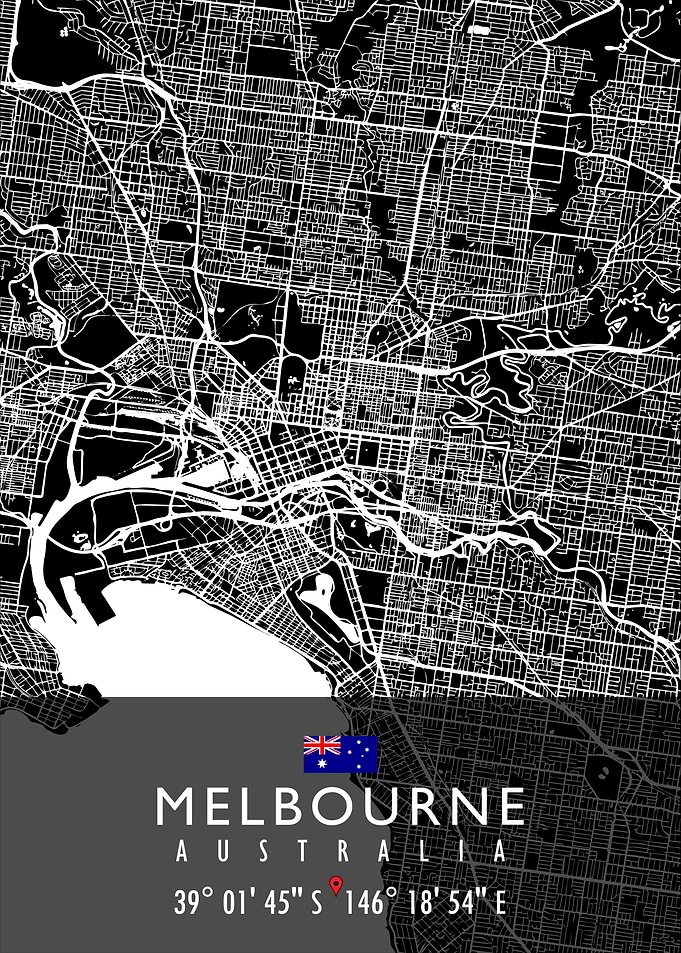 MELBOURNE MAP AUSTRALIA