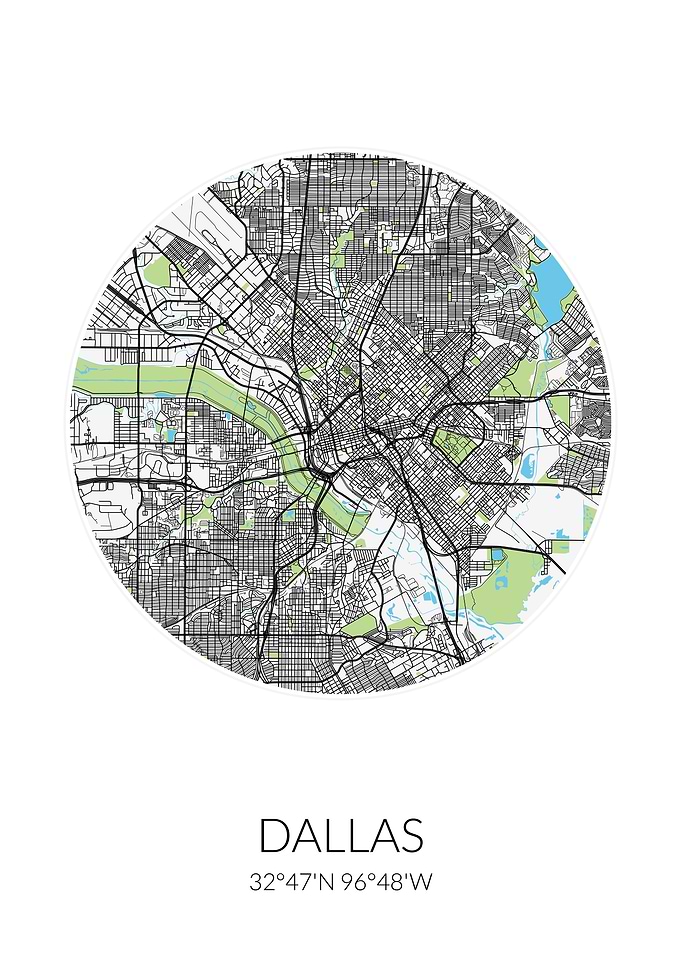 Dallas Circle City Map