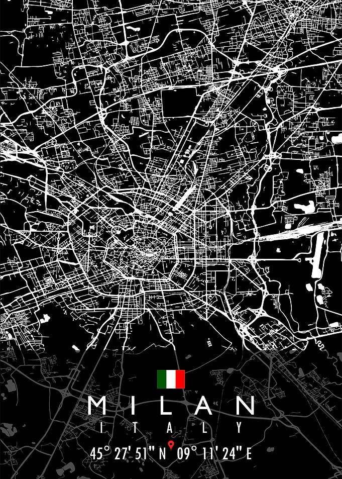 MILAN MAP ITALY