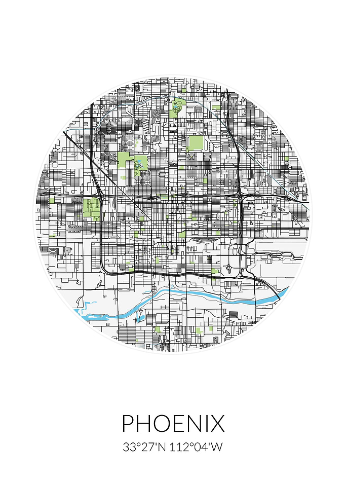 Phoenix Circle City Map