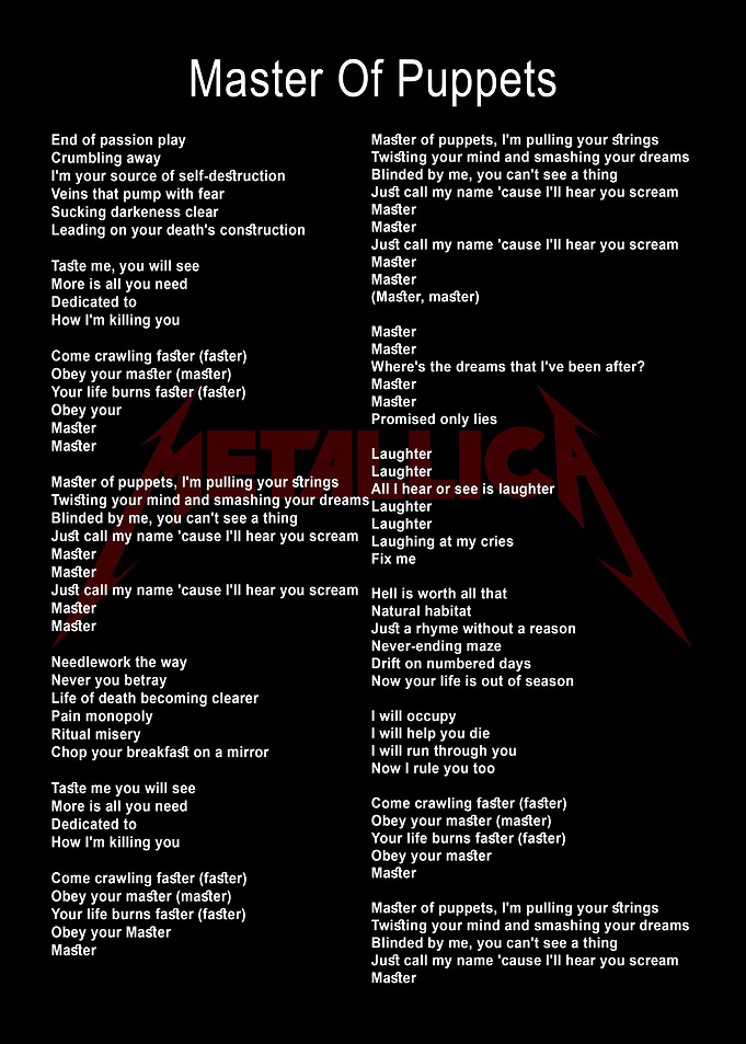 Lyric band metal legend