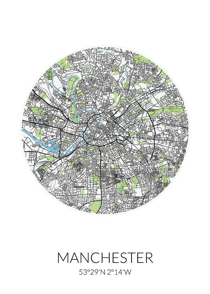 Manchester Circle City Map