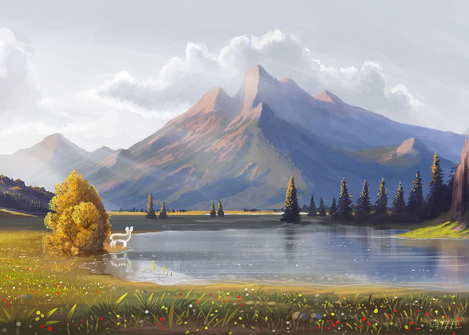 Sunny lake spirit