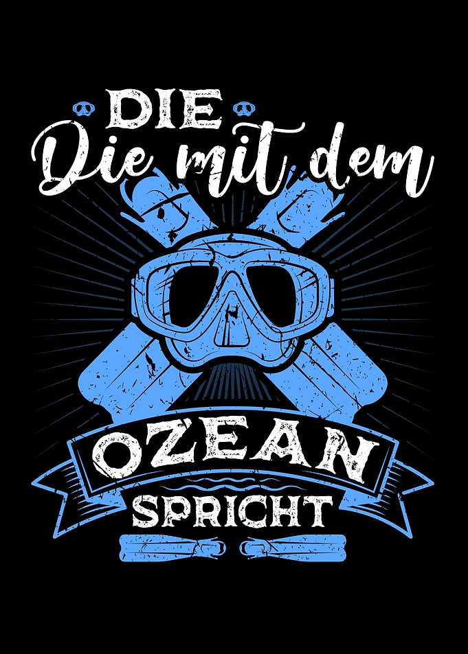 Die Mit Ozean Taucherin