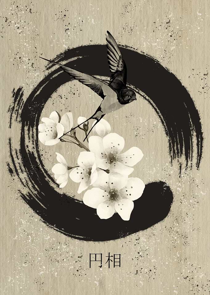 Enso with swallow