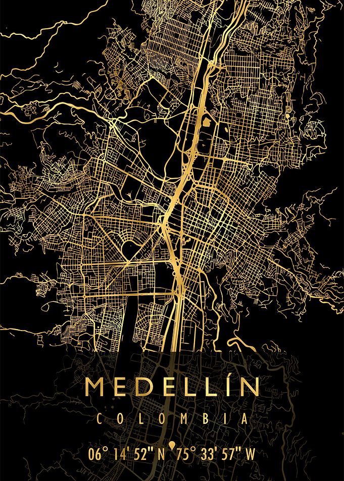 MEDELLIN MAP COLOMBIA