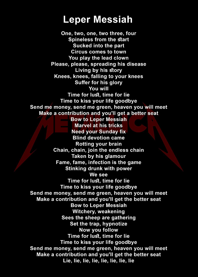 Lyric band metal legend