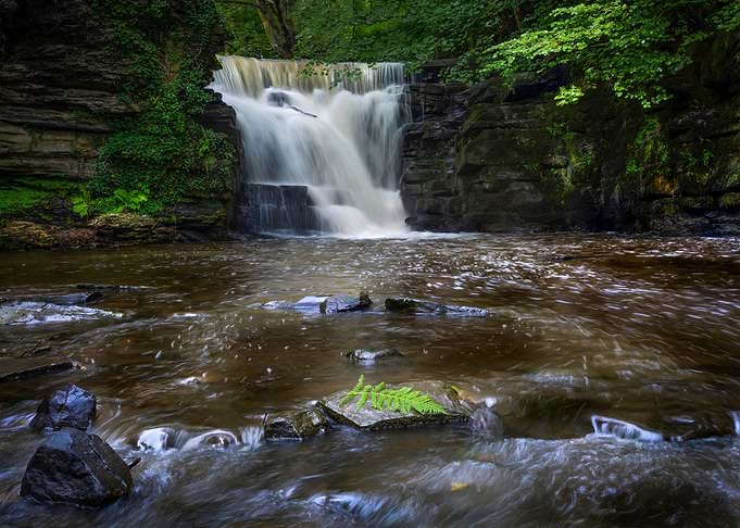 Waterfall at Neath Abbey