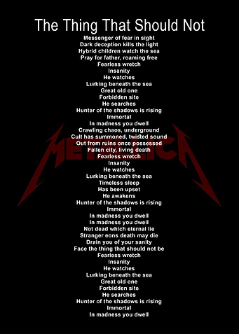 Lyric band metal legend