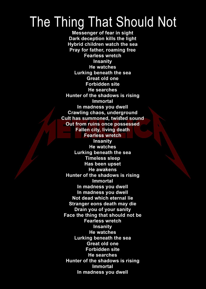 Lyric band metal legend