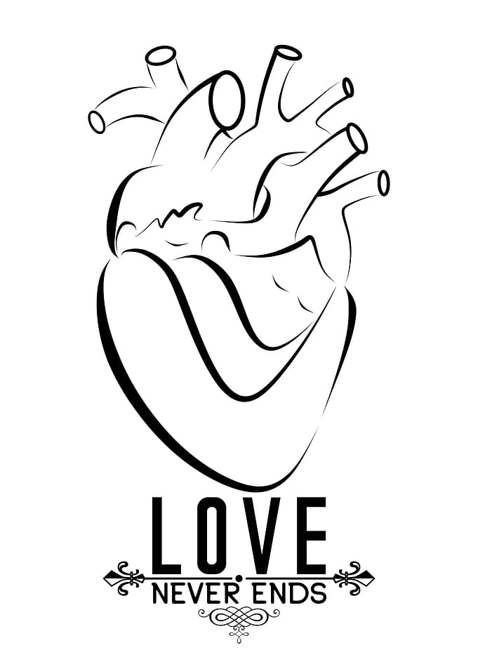 Love never ends Heart