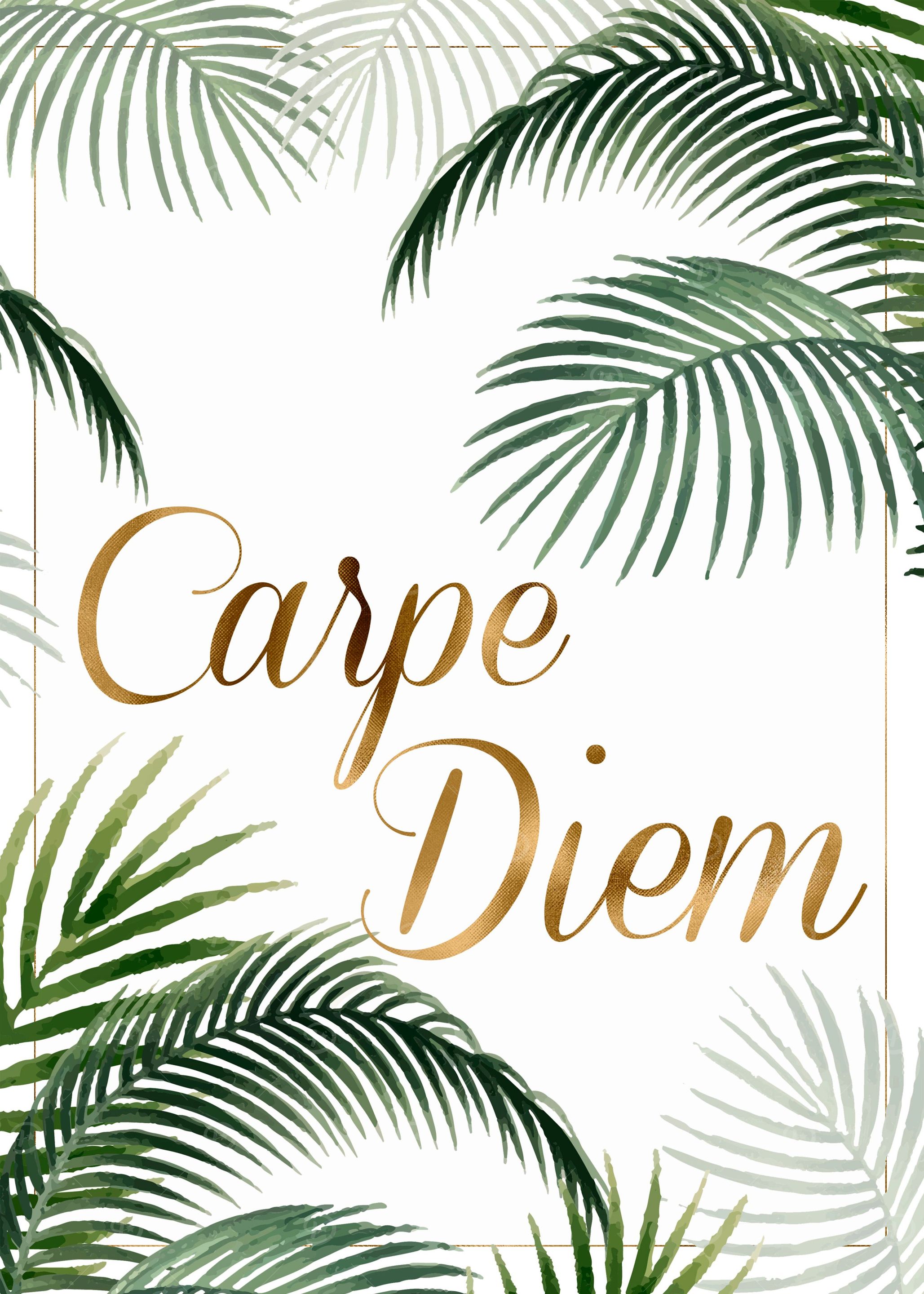 Carpe Diem with leaves