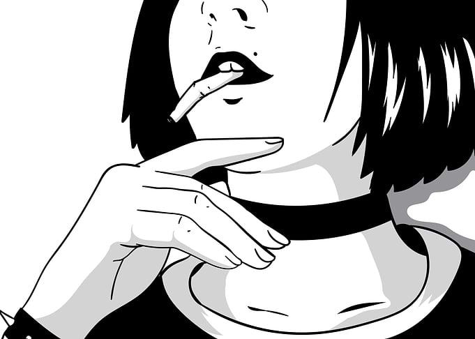 Smoking Anime Girl Japan